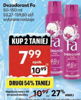 Dezodorant Fa wybrane rodzaje promocja w Delikatesy Centrum