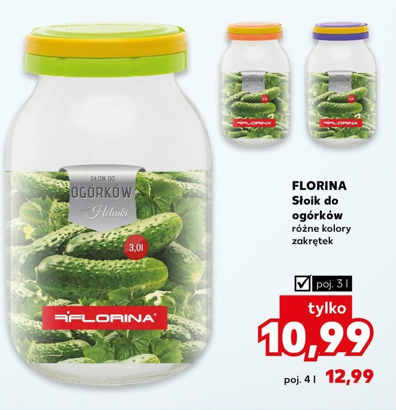 Słoik do ogórków 3 l Florina (florentyna) promocja