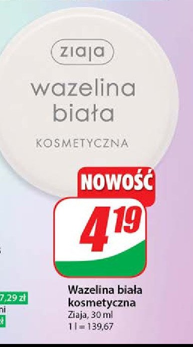 Wazelina biała Ziaja promocja w Dino