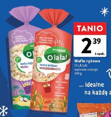 Wafle ryżowe O LA LA! Musli promocja w Intermarche