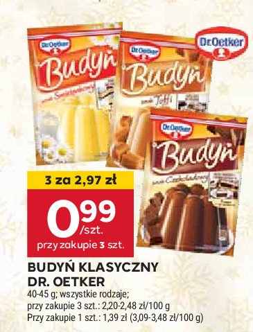 Budyń toffi Dr. oetker promocja w Stokrotka