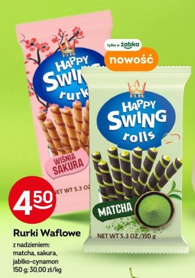 Rurki waflowe z nadzieniem matcha promocja w Żabka