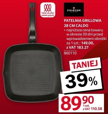 PATELNIA GRILLOWA 28 CM CALDO promocja w Selgros