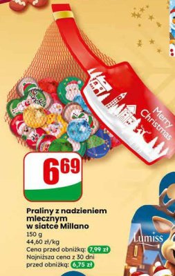 Czekolada Praliny z nadzieniem mlecznym w siatce Millano promocja w Dino