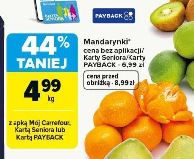 Owoce Mandarynki promocja w Carrefour
