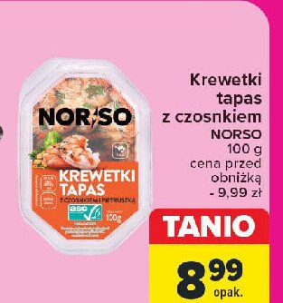 Krewetki tapas z czosnkiem Norso promocja