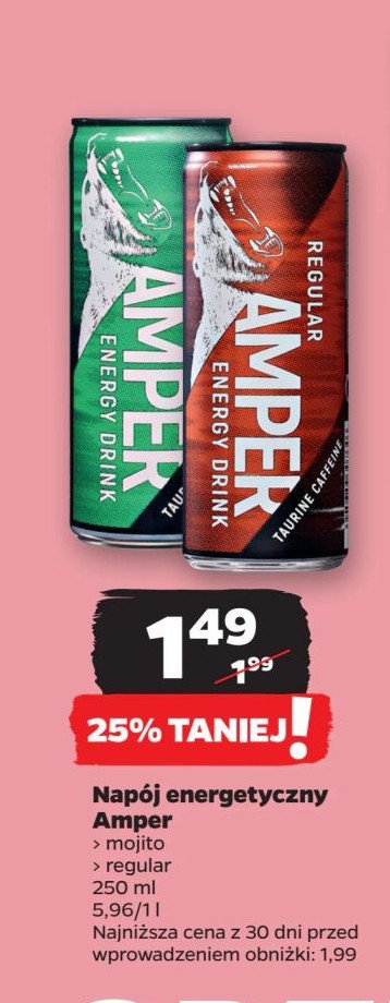 Napój mojito Amper energy drink promocja