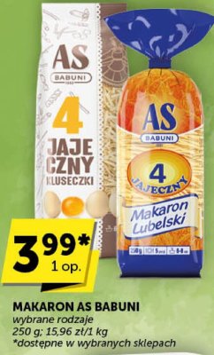 Makaron AS Babuni promocja w Groszek