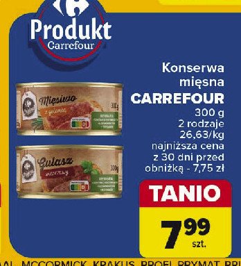 Gulasz wieprzowy Carrefour promocja