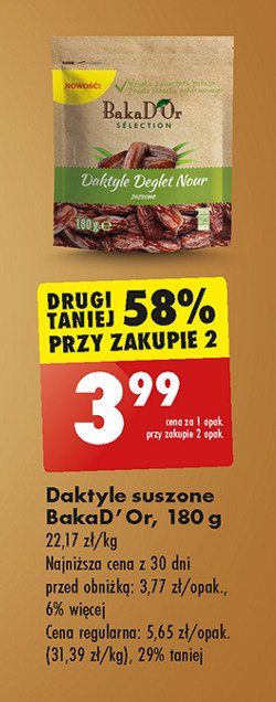 Daktyle suszone Bakad'or soft promocja w Biedronka