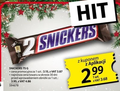 Baton Snickers 75 g promocja w Selgros