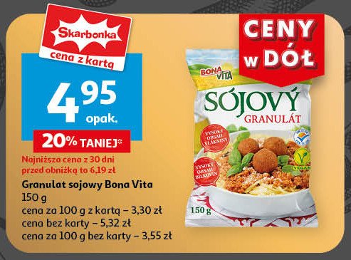 Granulat sojowy Bona vita promocja