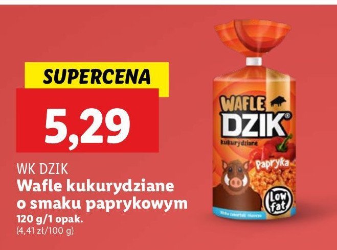 Wafle kukurydziane paprykowe Dzik promocja