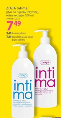 Płyn do higieny intymnej Ziaja Intima promocja w Hebe