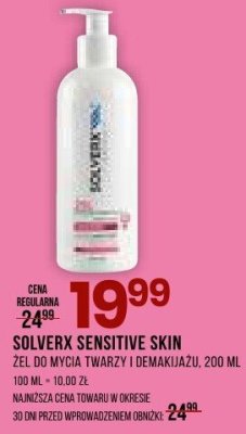 Żel do mycia twarzy Solverx Sensitive Skin 200 ml promocja w Drogerie Natura
