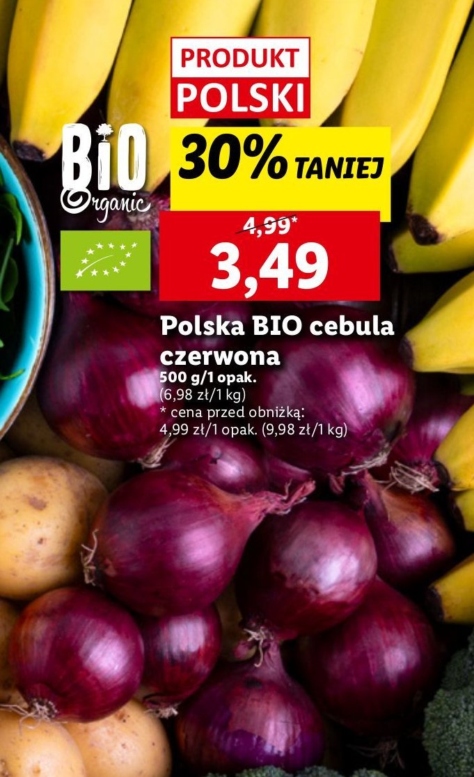 Cebula czerwona bio promocja