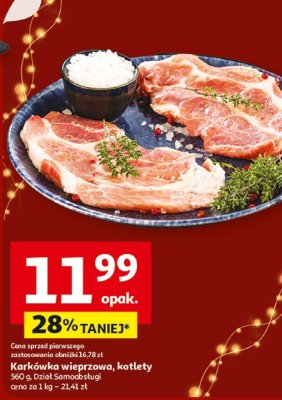 Karkówka wieprzowa, kotlety 500 g, Dział Samoobsługi promocja w Auchan