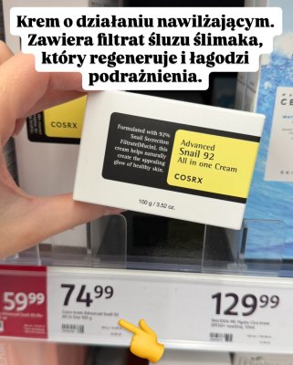 Krem do twarzy Advanced Snail 92 All in one Cream  promocja w Rossmann