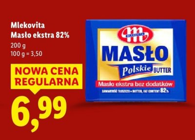 Masło ekstra 82% Mlekovita promocja w Lidl