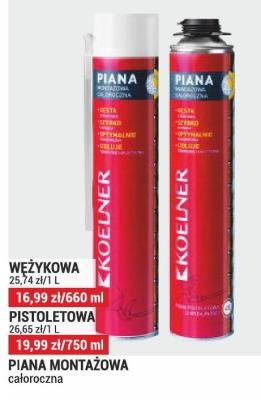 Piana montażowa Piana wężykowa promocja w Merkury Market