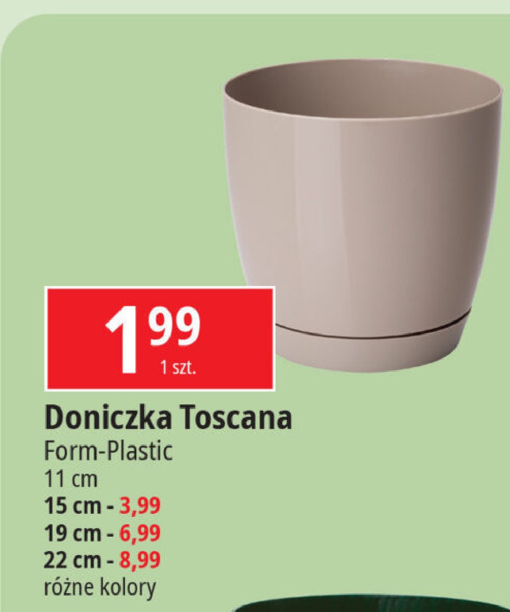 Doniczka toscana okrągła 11 cm FORMPLASTIK promocja