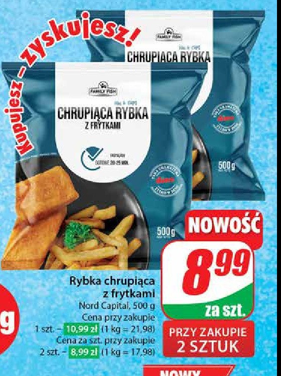 Ryba z frytkami Family fish promocja w Dino