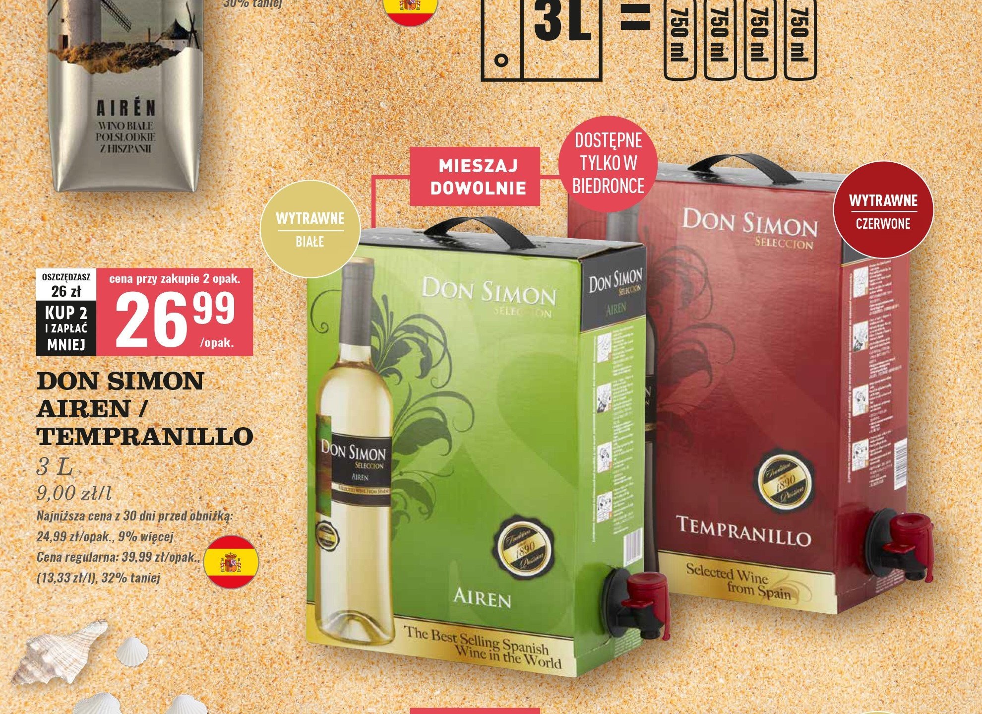 Wino DON SIMON TEMPRANILLO DON SIMON (WINA) promocja w Biedronka