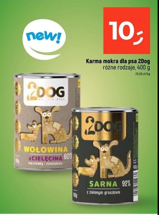 Karma dla psa sarna 2dog promocja w Dealz