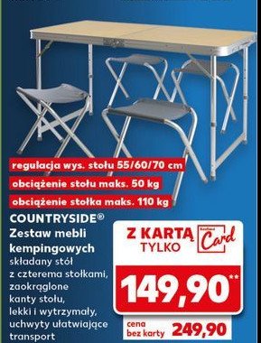 Zestaw mebli kempingowych K-classic countryside promocja w Kaufland