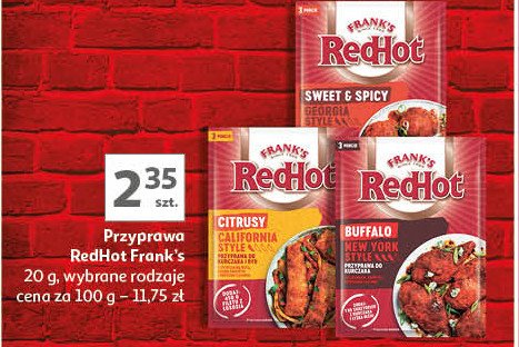 Przyprawa do kurczaka i ryb citrusy california style Frank's red hot promocja