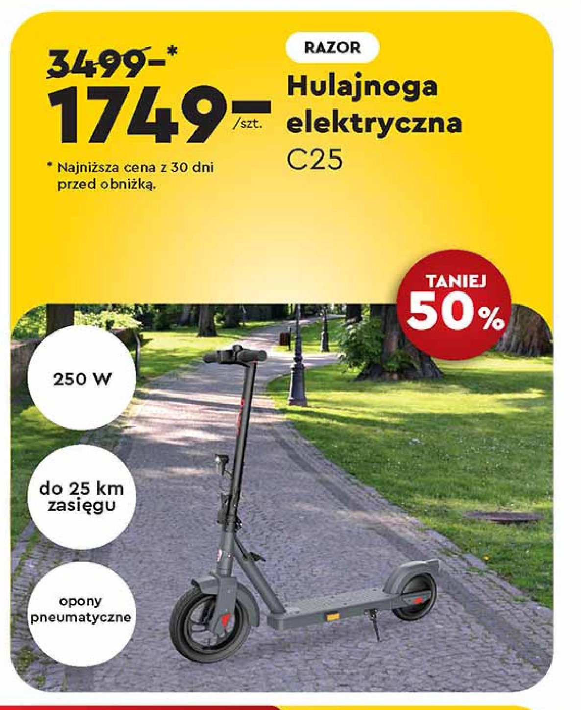 Hulajnoga elektryczna c25 RAZOR promocja