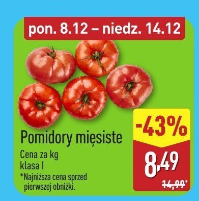 Pomidory promocja w Aldi