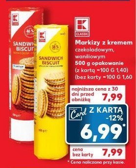 Markizy z nadzieniem waniliowym K-classic promocja