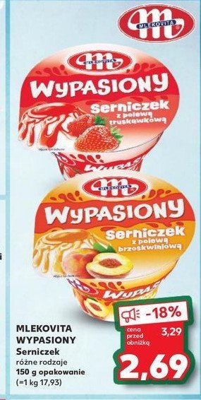 Serniczek z truskawkami Mlekovita wypasiony promocja