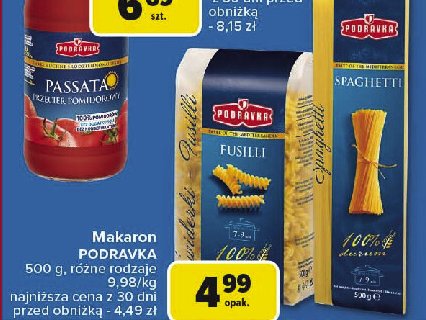 Makaron spaghetti Podravka promocja w Carrefour Market