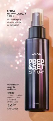 Spray utrwalający 2 w 1 Prep & Set do makijażu promocja w AVON