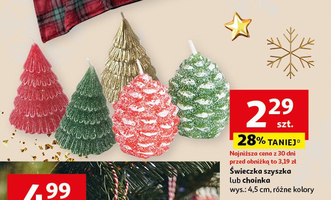 Świeczka szyszka promocja w Auchan