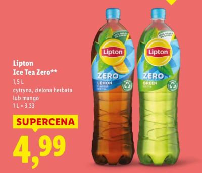Herbata Ice Tea Zero zielona herbata promocja w Lidl