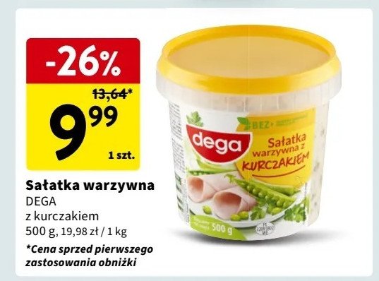 Sałatka warzywna z kurczakiem Dega promocja