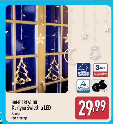 Kurtyna świetlna LED, różne rodzaje HOME CREATION promocja w Aldi