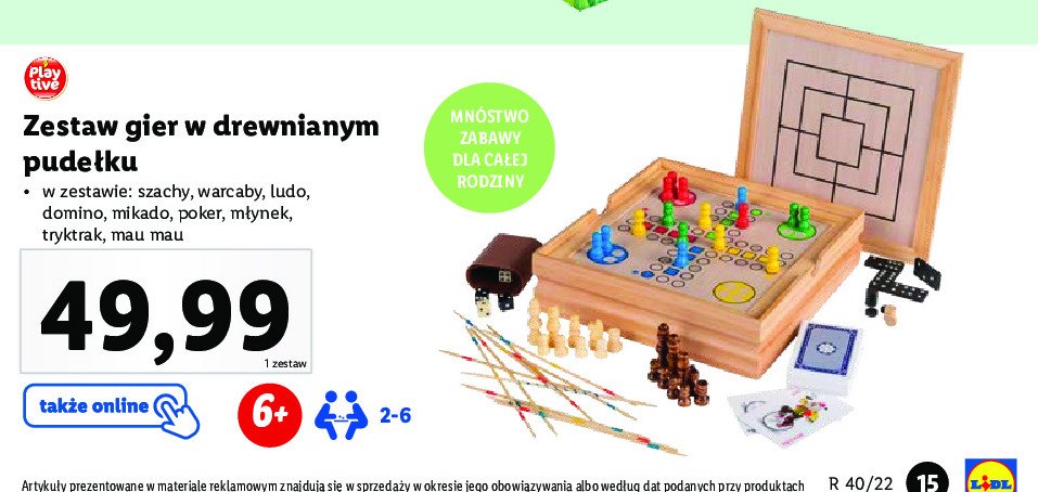 Gra planszowa w drewnianym pudełku Playtive promocja