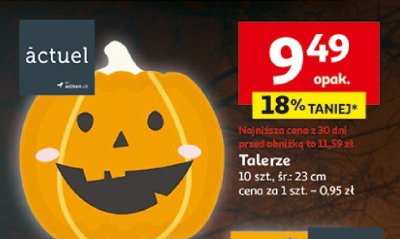 Talerze 10 szt., śr. 23 cm Actuel promocja w Auchan
