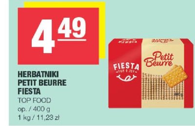 Herbatniki Petit Beurre Fiesta promocja w SPAR