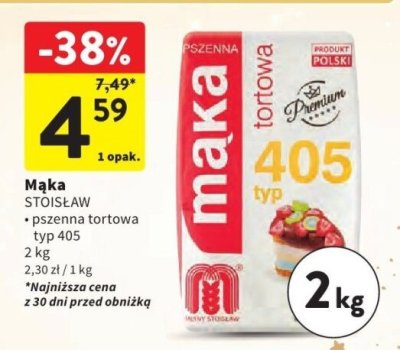 Mąka STOISŁAW pszenna tortowa typ 405 promocja w Intermarche