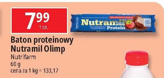 Baton energetyczny truskawkowy Olimp sport nutrition gladiator promocja w Leclerc