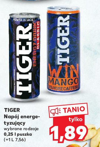 Napój win mango Tiger energy drink promocja