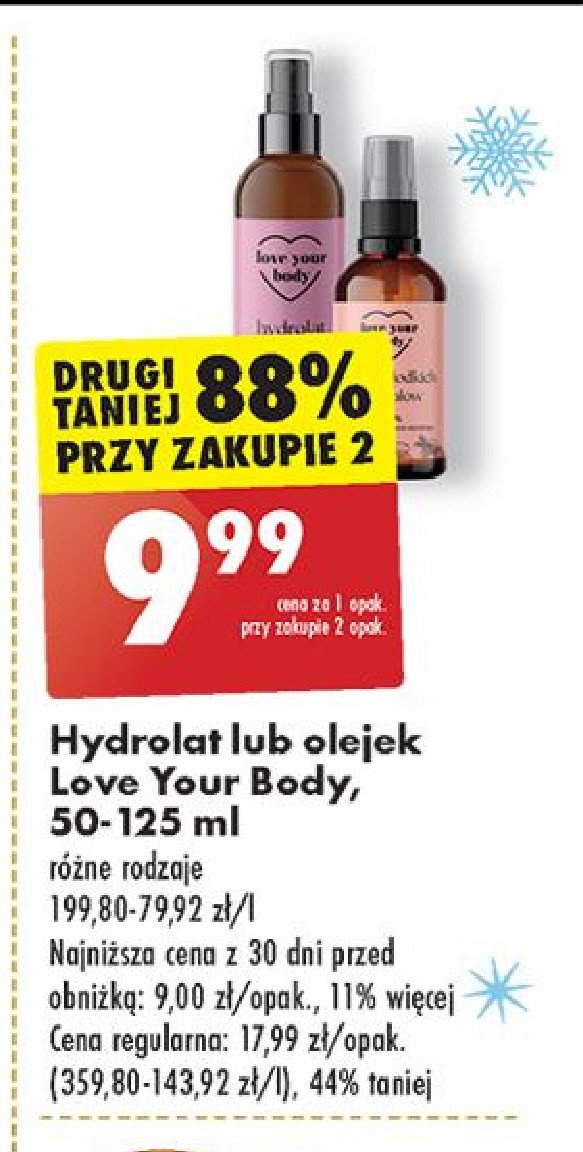 Hydrolat lawenda Love your body promocja w Biedronka