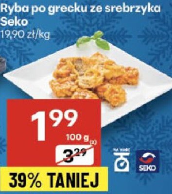 Ryba po grecku ze srebrzyka Seko promocja w Delikatesy Centrum