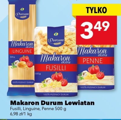 Makaron Durum Lewiatan Penne 500g promocja w LEWIATAN