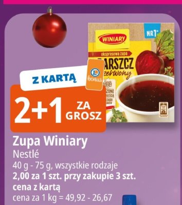 Zupa Winiary Nestlé barszcz czerwony ekspresowa promocja w Leclerc